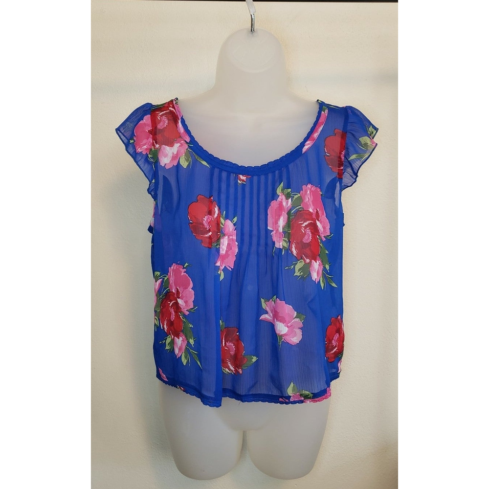 Abercrombie and Fitch Sheer Floral Top Small